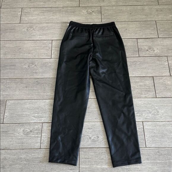Halogen Faux Leather Elastic Waist Black Pants New! - Picture 5 of 8